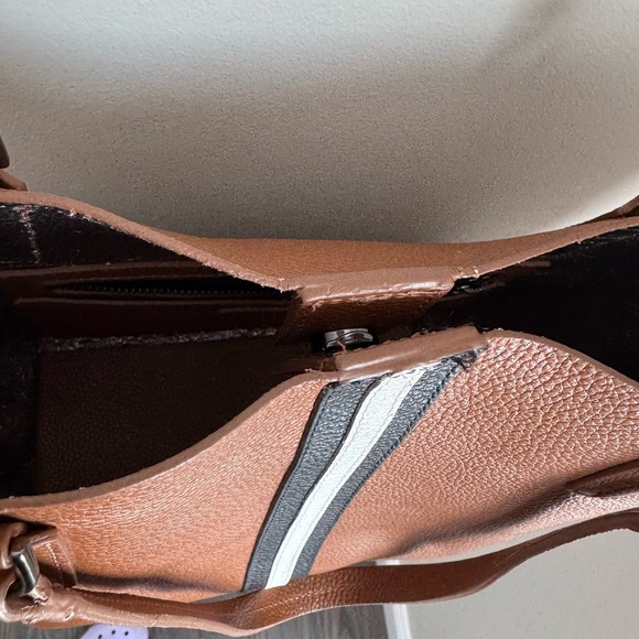 Botkier Hudson Stripe Tote Brown Leather - Picture 6 of 7